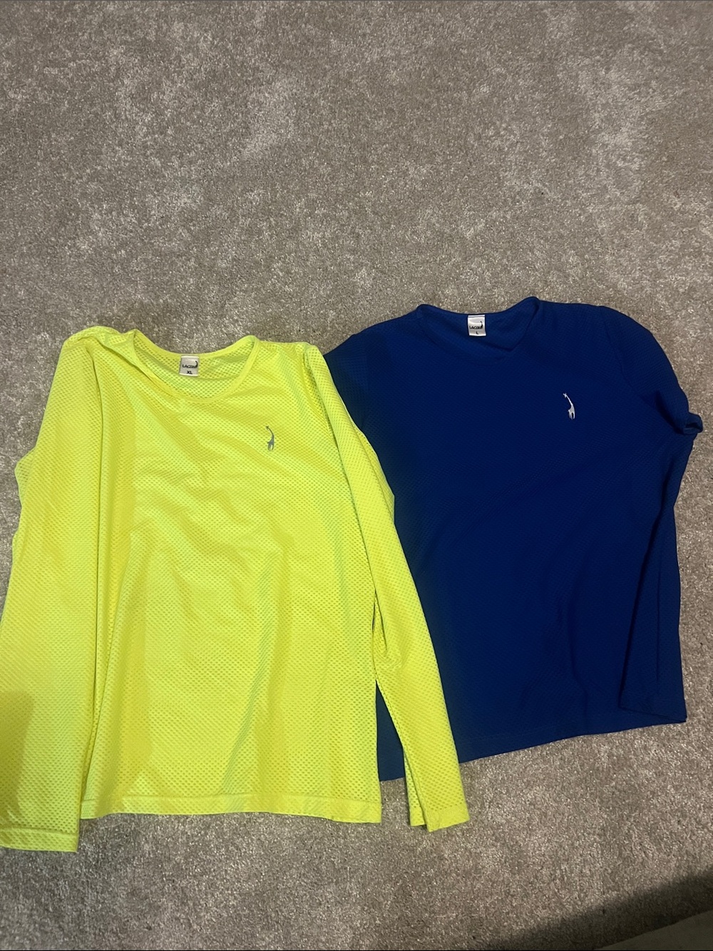 Performance Long-Sleeve Tee - Neon Yellow & Royal Blue